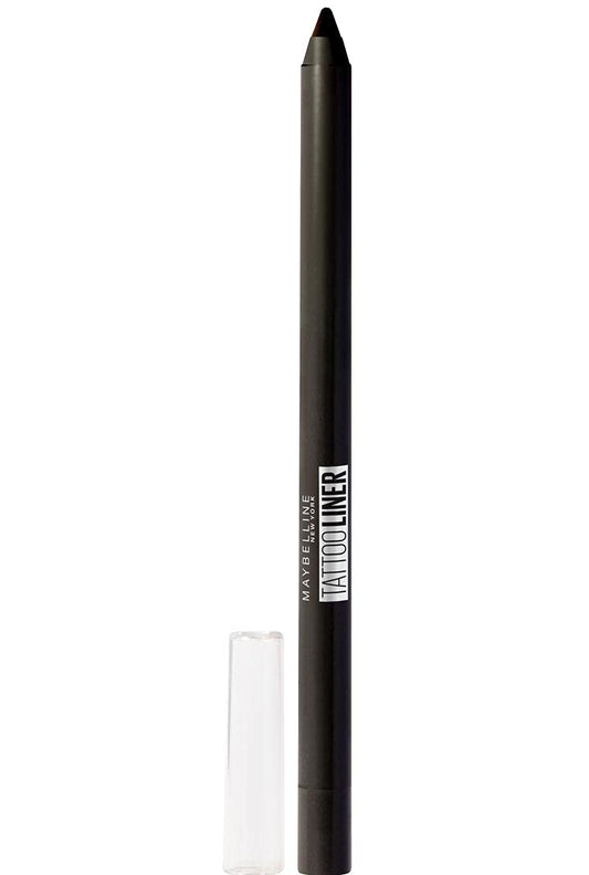 Maybelline Gell Pencil Liner, Tattoo Eye Liner Quick Drying Eyeliner, Waterproof & Smudge-Proof – Semi-Permanent Tattoo, Long-Lasting Sharpenable with Built-in Sharpener, Shade: Deep Onyx
