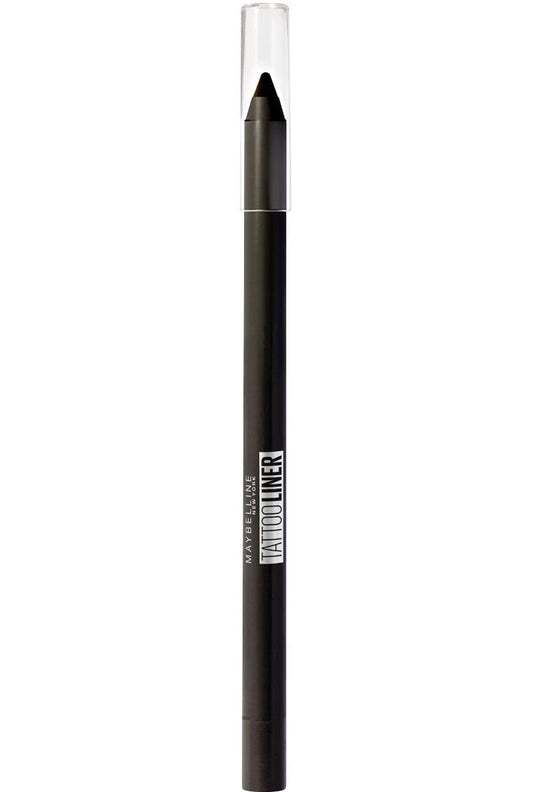 Maybelline Gell Pencil Liner, Tattoo Eye Liner Quick Drying Eyeliner, Waterproof & Smudge-Proof – Semi-Permanent Tattoo, Long-Lasting Sharpenable with Built-in Sharpener, Shade: Deep Onyx