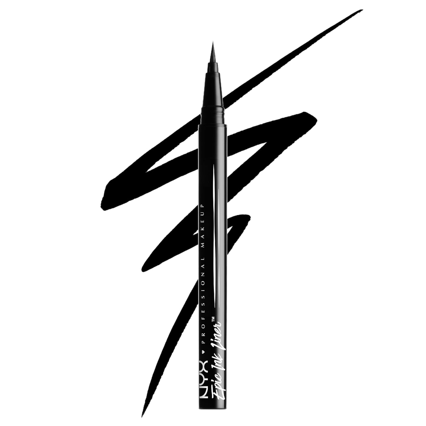 NYX Professional Makeup Eye Liner, Epic Ink Liner, Waterproof Liquid Eyeliner Pen, 1 Stroke Intense Pigment, Flexible Bursh for Thin or Thick Lines, Shade Black
